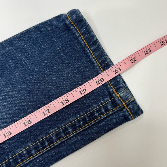 7 Seven Blue Jeans Cropped Womens Size 6 Stretch Thick Stitch Y2K Dark Wash - Picture 9 of 9